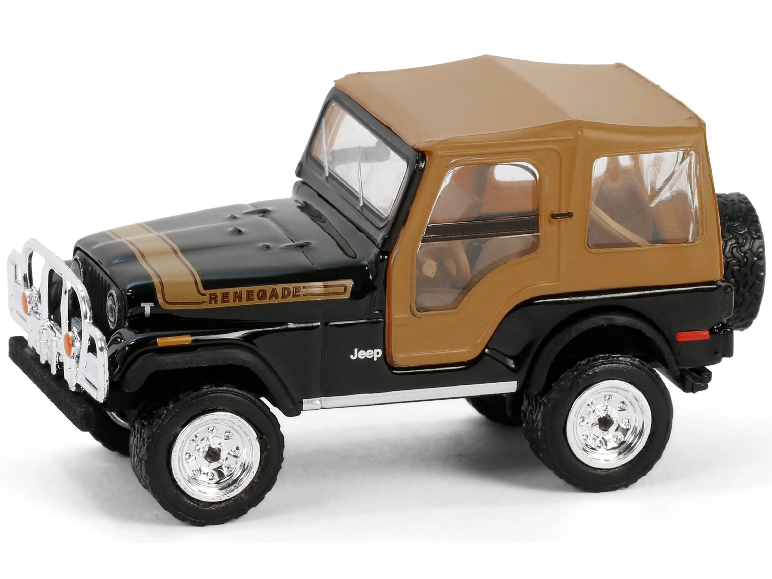 1976 Jeep CJ-5 Renegade Black with Brown Top and Stripe "All