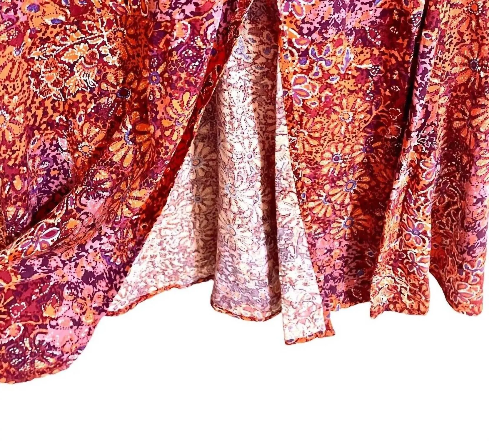 4Our Dreamers - Women's Floral Rayon High Slit Sun Dress