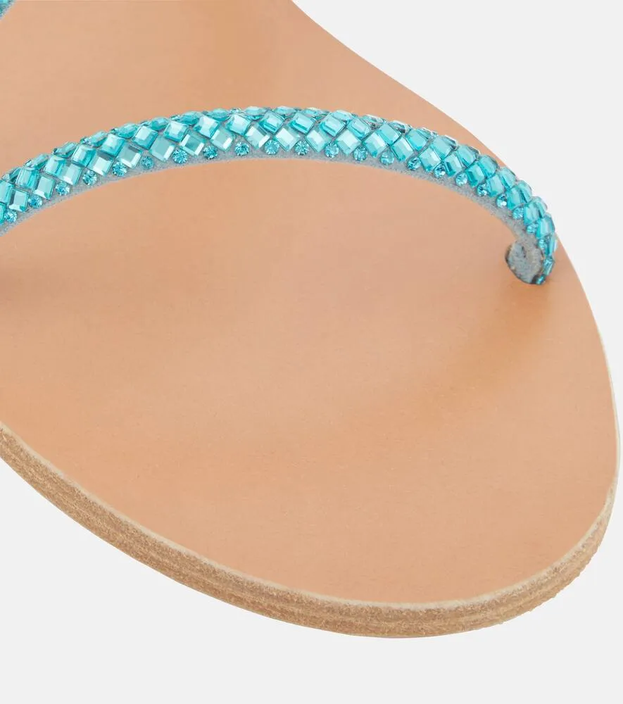 Ancient Greek Sandals Polytimi embellished leather sandals