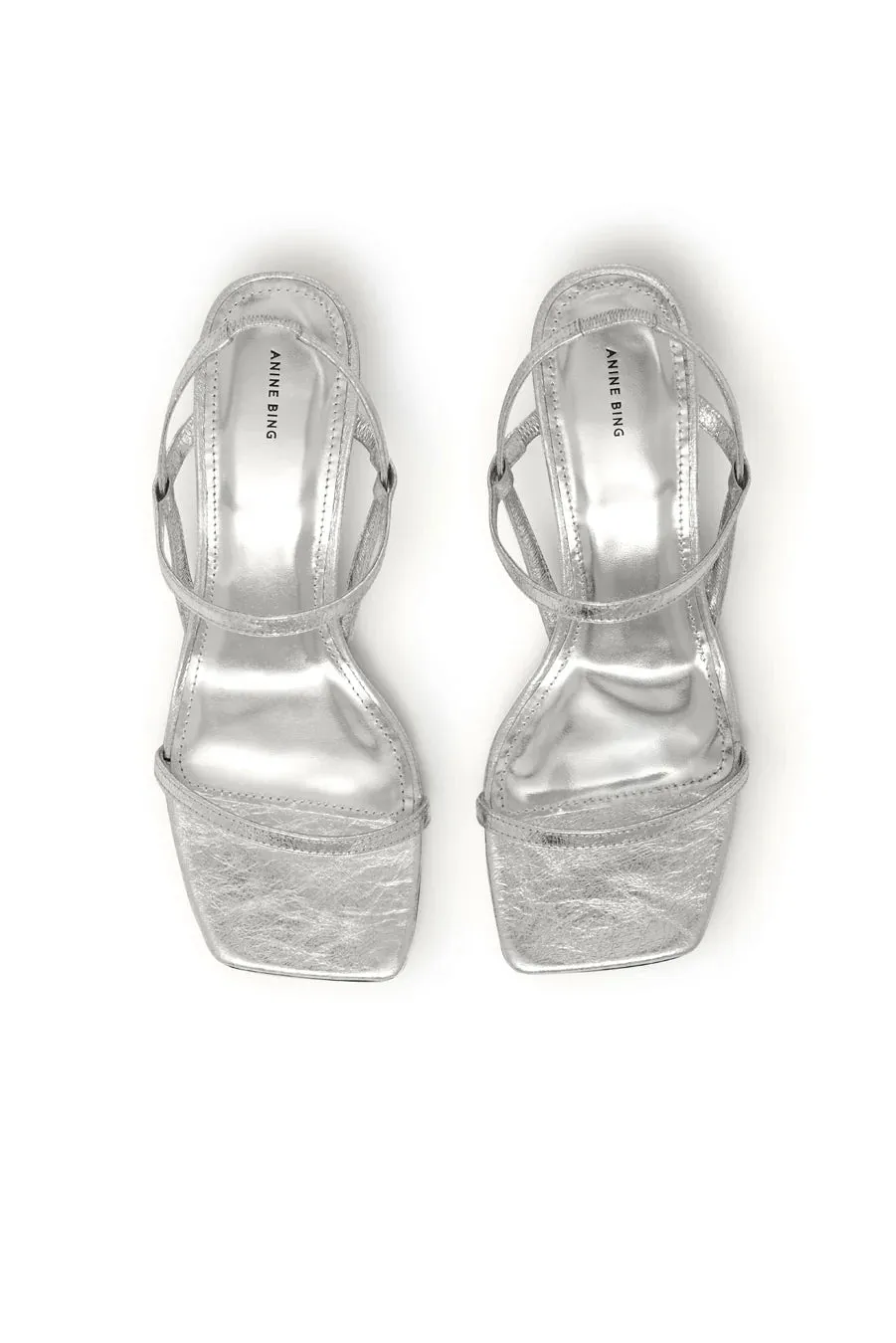 Anine Bing Hilda Sandals in Silver