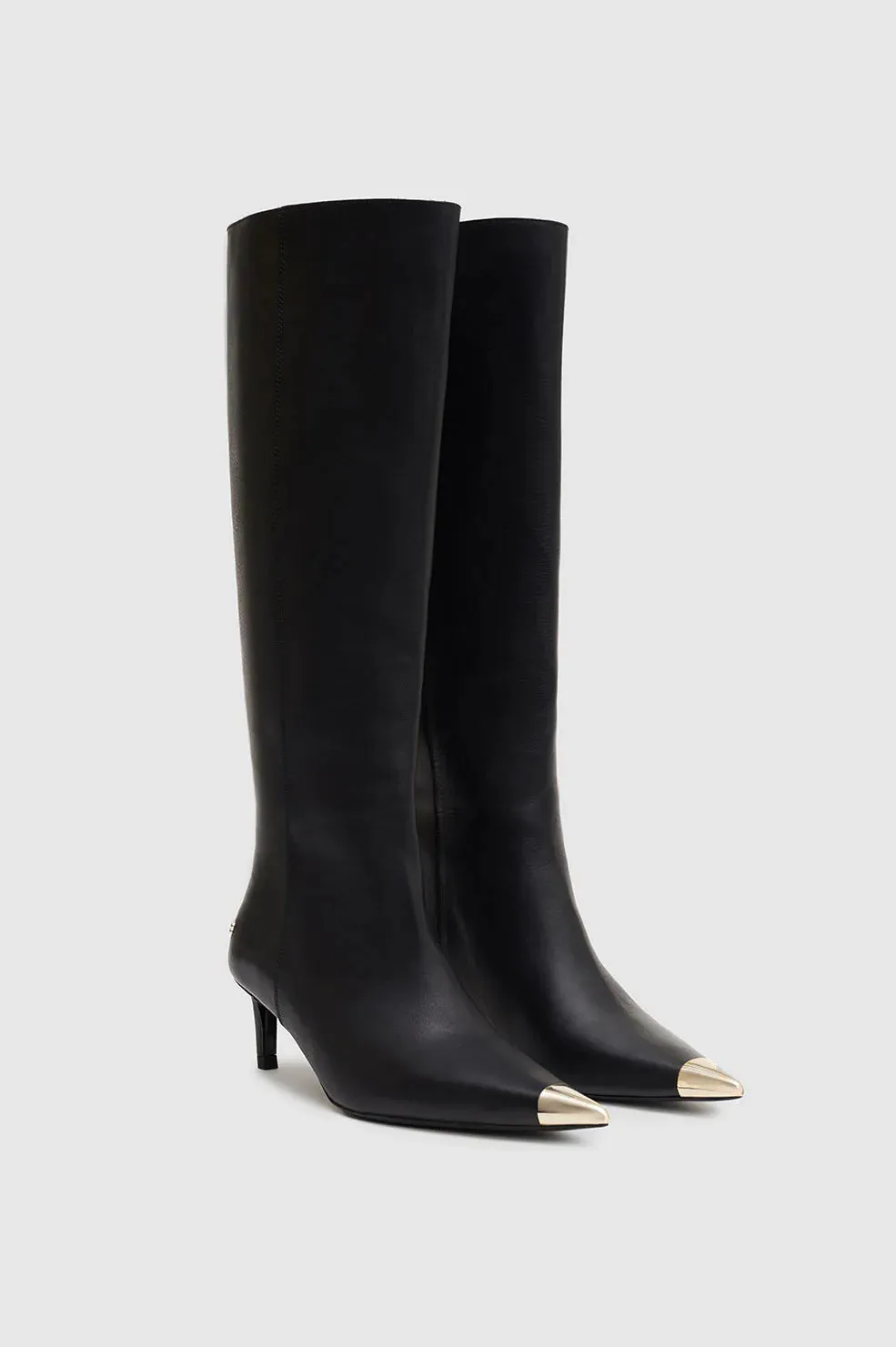 Anine Bing Tall Nina Boots With Metal Toe Cap - Black