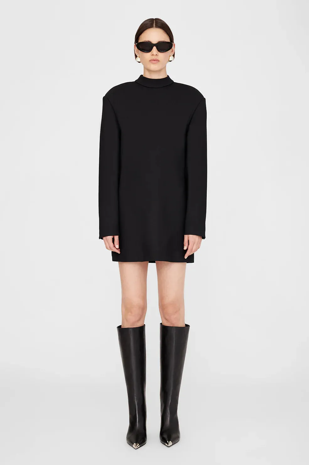 Anine Bing Tall Nina Boots With Metal Toe Cap - Black