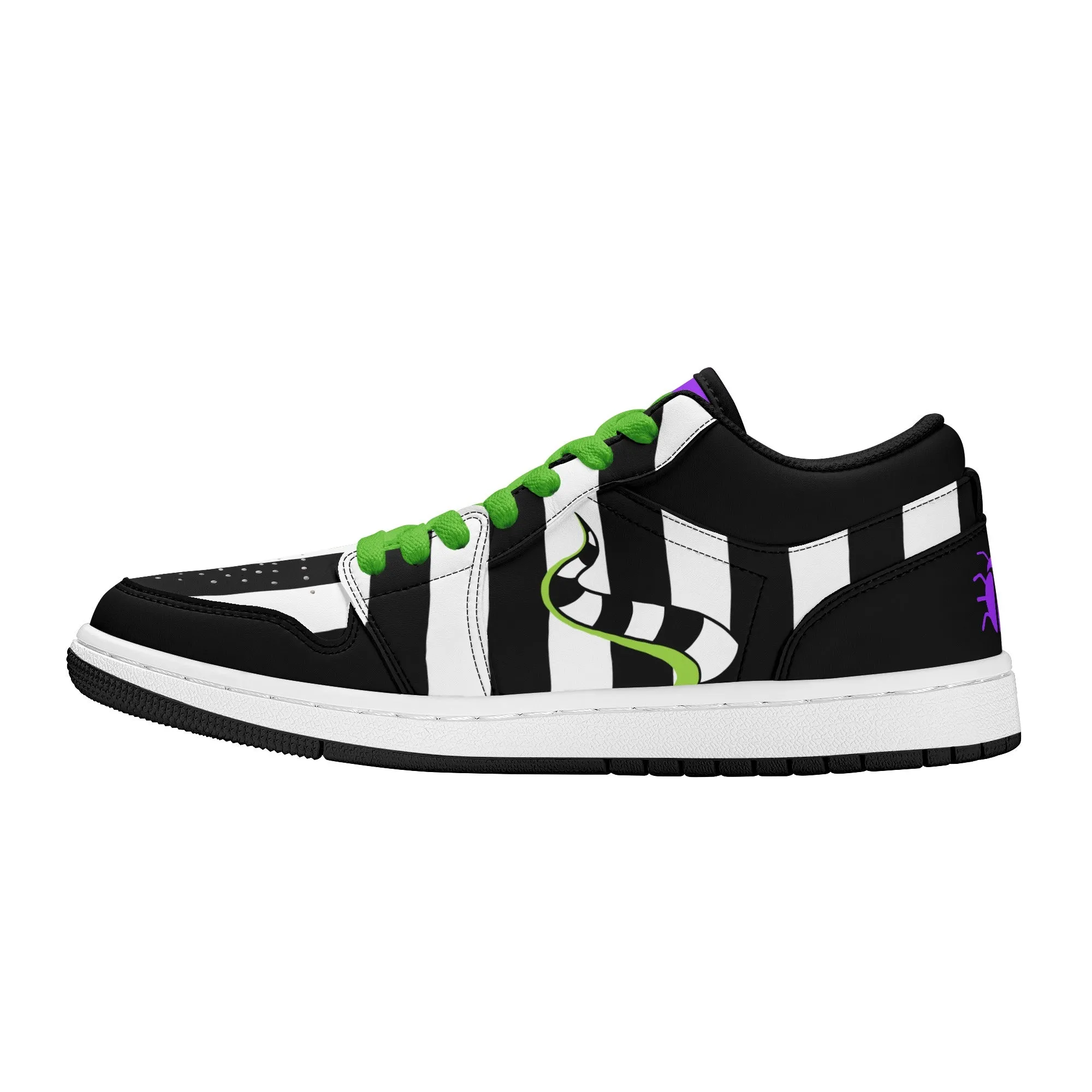 Beetlejuice & Sandworm Low Tops Skateboard Sneakers V2 (Women's Sizes)