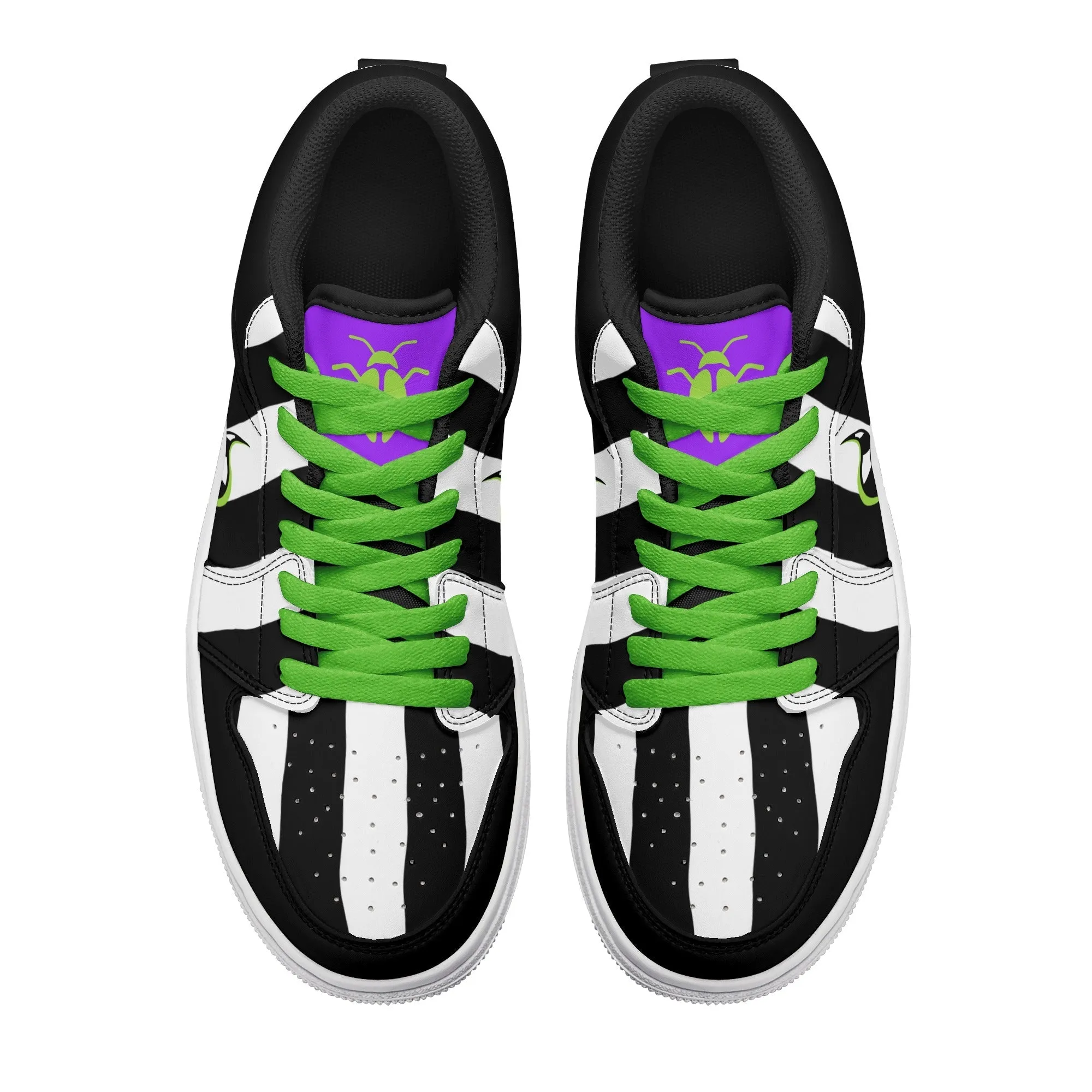 Beetlejuice & Sandworm Low Tops Skateboard Sneakers V2 (Women's Sizes)
