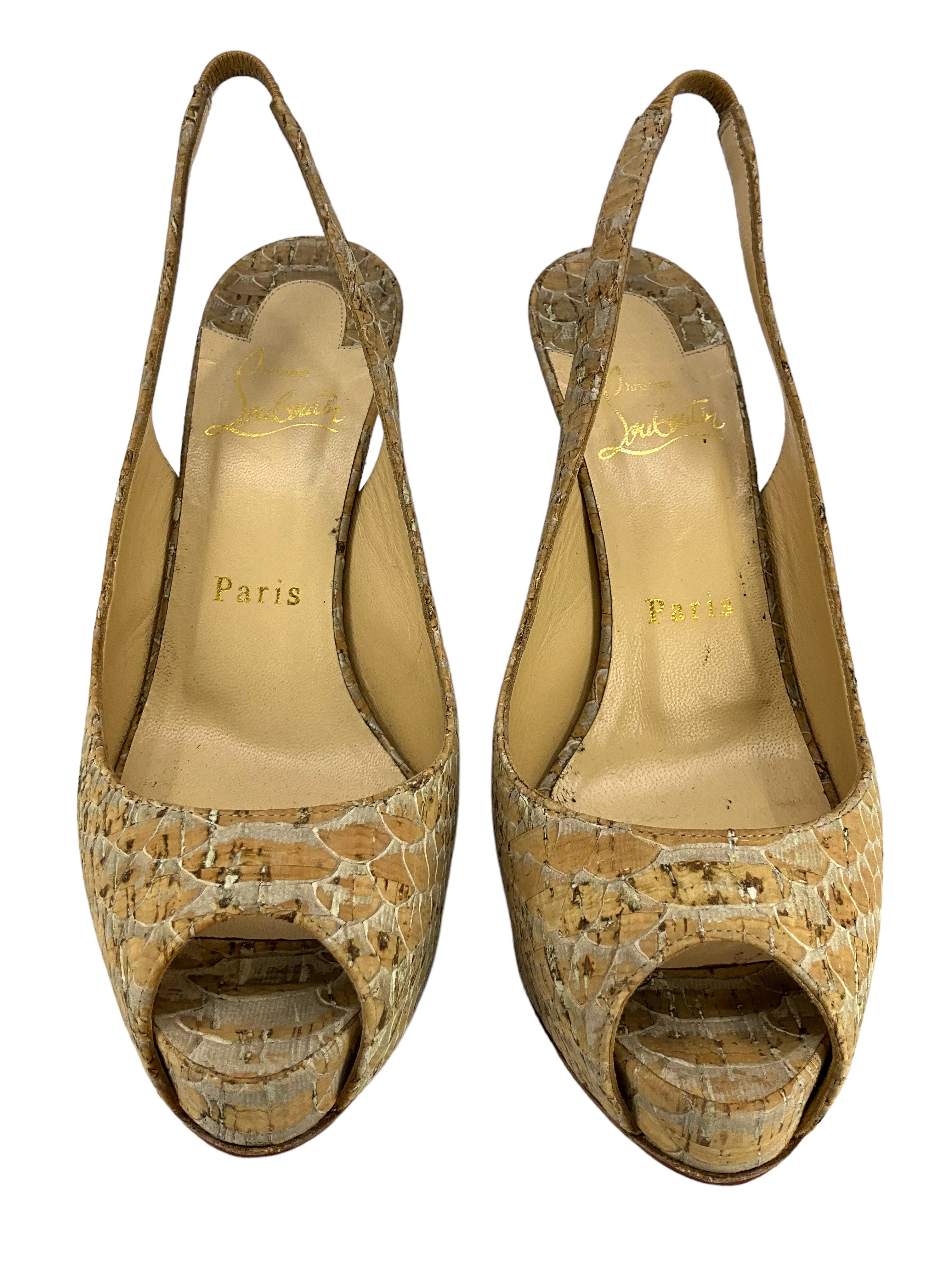 Christian Louboutin No Prive 120 Slingback Pumps Size 6.5