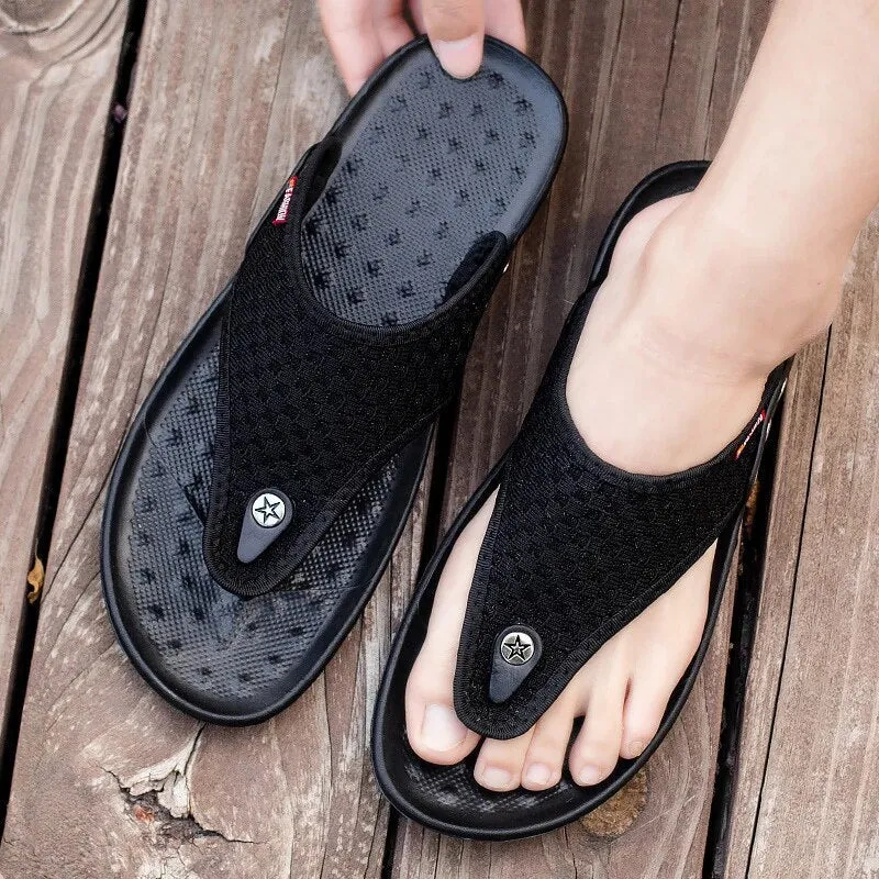 Cuzcare Men Best Sandals For Walking Casual Summer Flip-flops