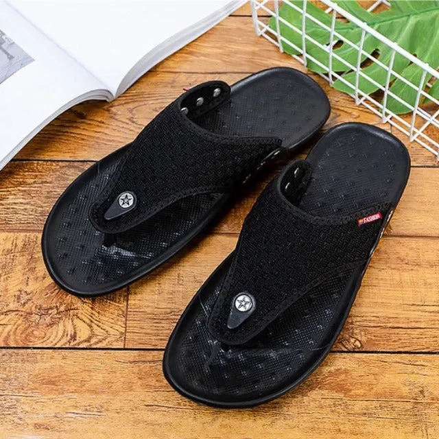 Cuzcare Men Best Sandals For Walking Casual Summer Flip-flops