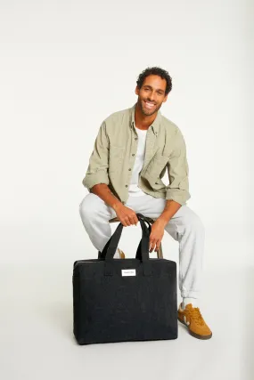 Elzevir the big weekend bag - Recycled cotton black