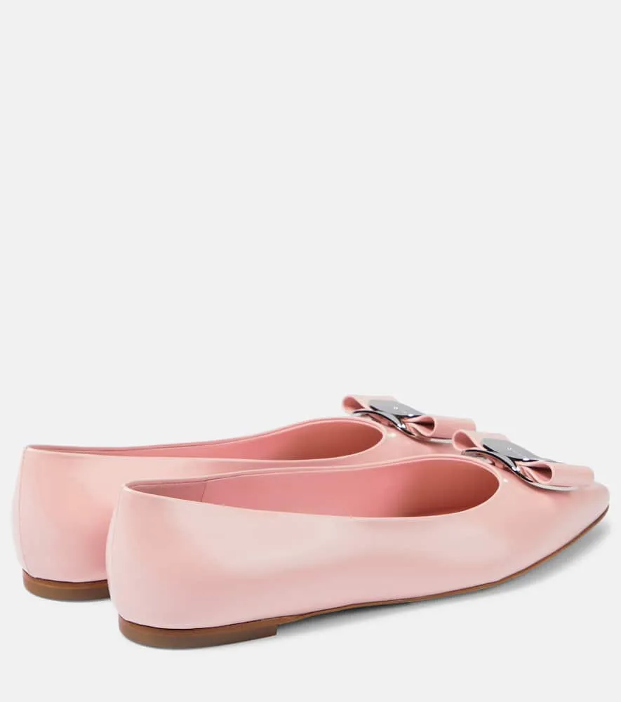 Ferragamo Zea leather ballet flats