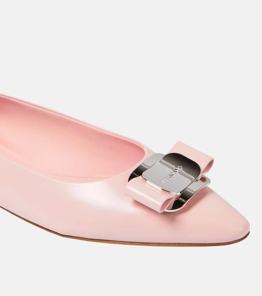 Ferragamo Zea leather ballet flats