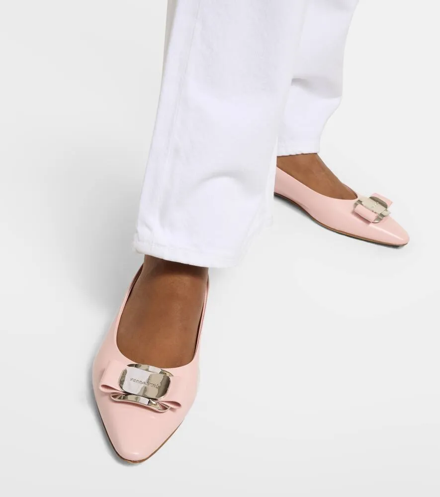 Ferragamo Zea leather ballet flats