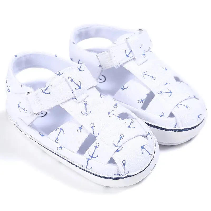 Newborn Infant Baby Girls Boys Sandal Shoes Cotton Print 0-18M