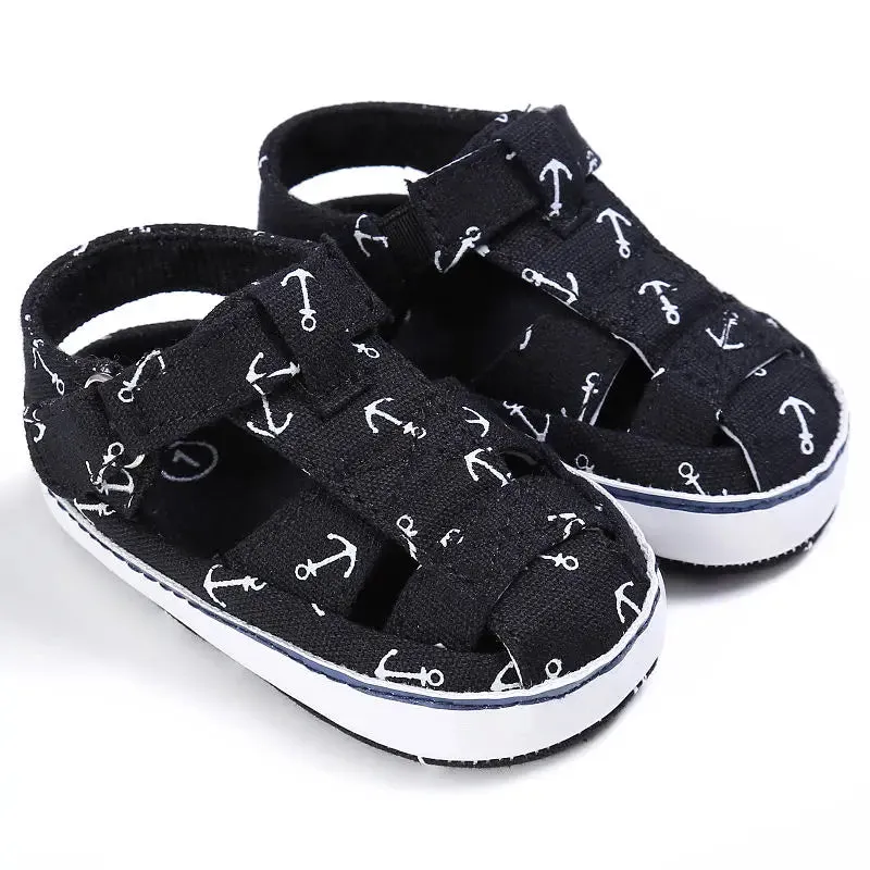 Newborn Infant Baby Girls Boys Sandal Shoes Cotton Print 0-18M
