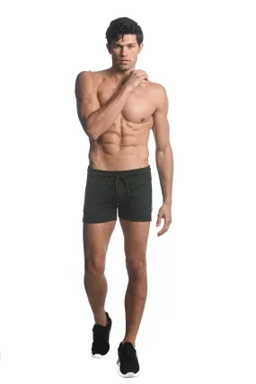 NORI GREEN ALPHA 3.5" INSEAM STRETCH GYM SHORTS W/ HEAT WELD ZIPPERS ST-10506
