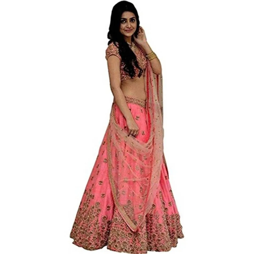 Ramcrupa Creation Women's satin Lehenga Choli(Free Size)