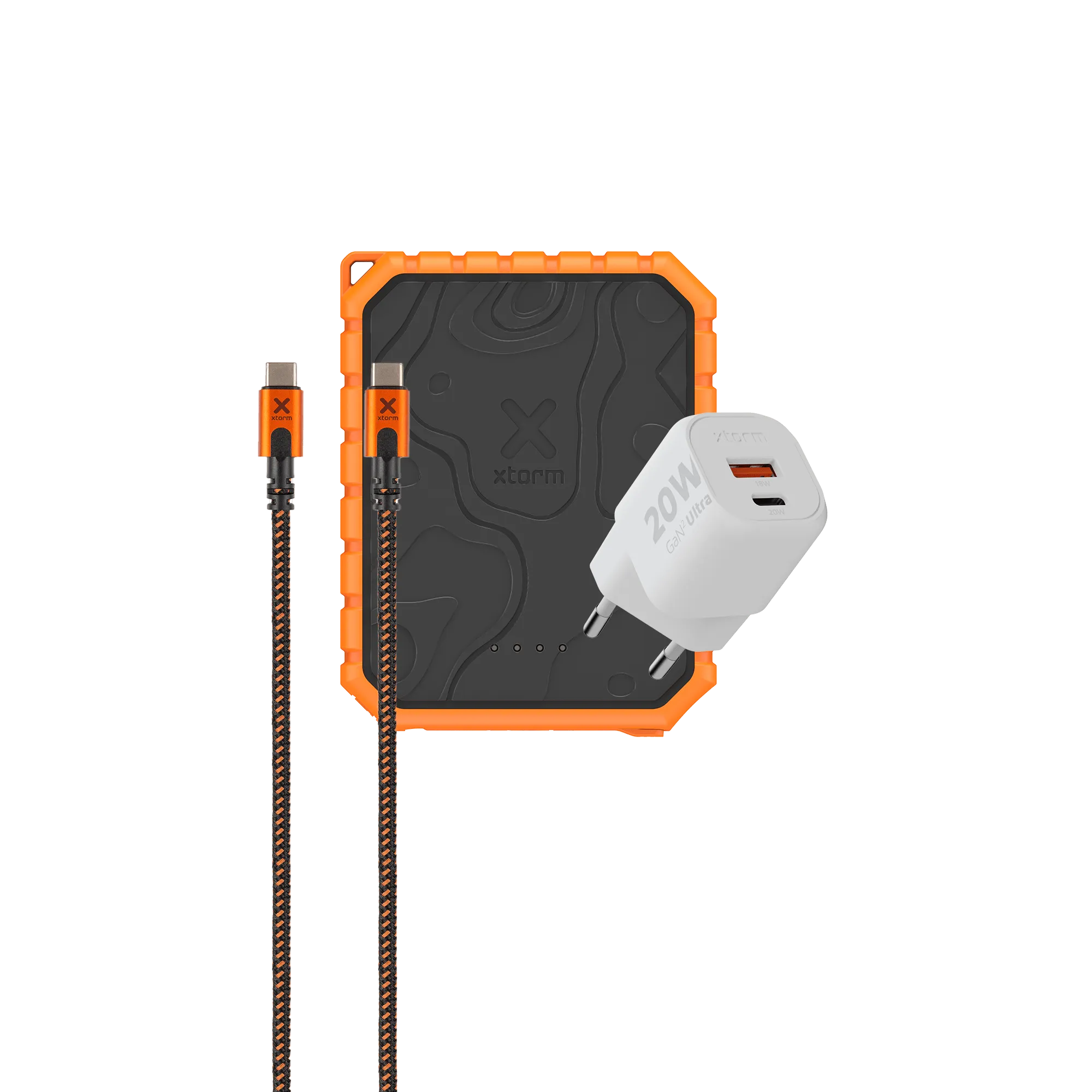 Rugged Powerbank 10.000 mAh  Rugged USB-C PD 100W Kabel   20W Snellader Bundel