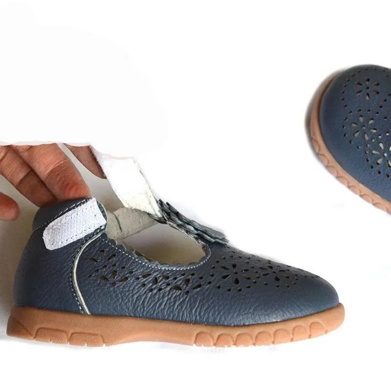 T strap Leather Sandals