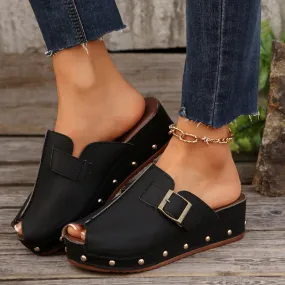 Women's Comfy Peep Toe Platform Sandals