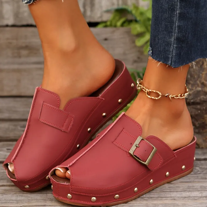 Women's Comfy Peep Toe Platform Sandals