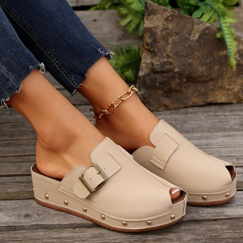 Women's Comfy Peep Toe Platform Sandals