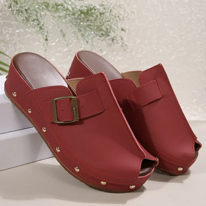 Women's Comfy Peep Toe Platform Sandals