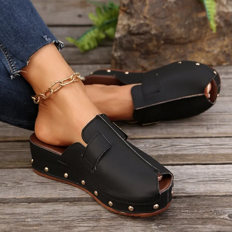 Women's Comfy Peep Toe Platform Sandals